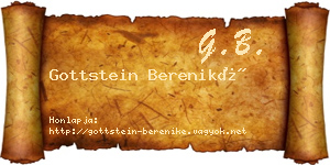 Gottstein Bereniké névjegykártya